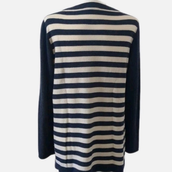 Akris Punto blue and white striped wool sweater size 12 - Picture 3 of 4